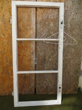 Sprossenfenster  ohne Glas Fensterrahmen Deko  Holz Shabby Chic weiß 124 x 60 cm