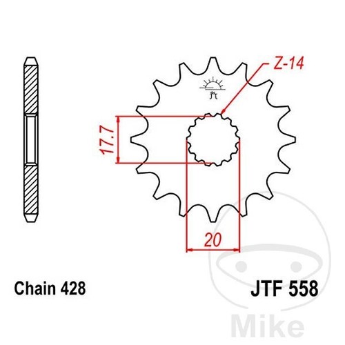 Ritzel für yamaha - dt, 125