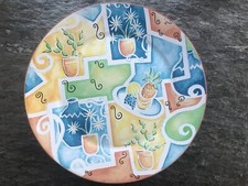 INTA CADO MEDITERRANE KERAMIK PLATTE Ø 34,5 cm  NEU  oder NEUwertig VIER TELLER