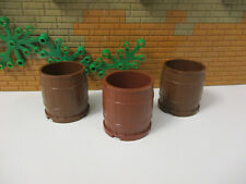 (A9/2) LEGO 3 große braune Fässer 30139 Western Piraten Ritter Eisenbahn