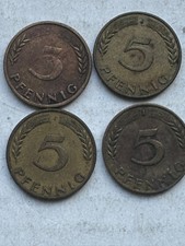 4x 5 Pfennig 1950 J – BRD