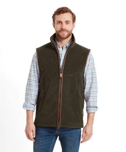 Oakham fleece gilet dark - dark, olive