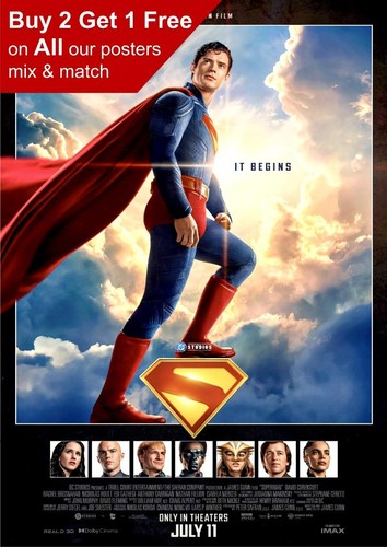 Superman 2025 filmplakat a4 - filmplakat, a5
