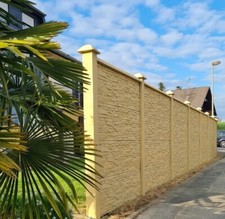 Zaun Betonzaun 10 m, Gartenzaun, Farben und Montage mit Transport gegen Aufpreis