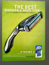 Schick Xtreme 3 Rasierer Nass Rasur Original 2002 Vintage Advert Werbung Reklame