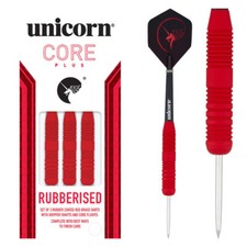 Unicorn Darts Core Brass Plus Red Rubberised 21g 23g 25g (Steel Dart) Steeldart