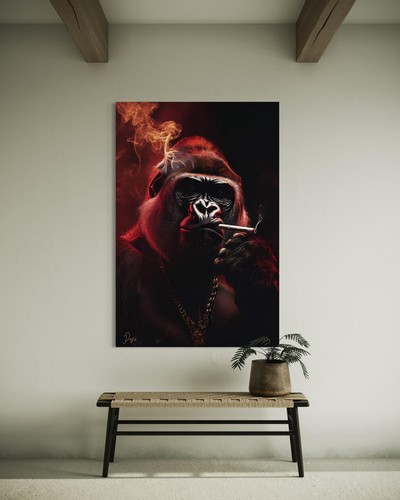 Gorilla leinwand bild wanddeko - gorilla,