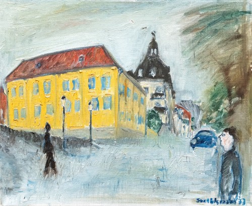 öl auf leinwand - schweden, von