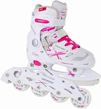 2 in 1 Schlittschuhe und Inliner für Mädchen + Damen verstellbar Gr. 29-32 NEU