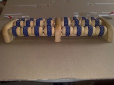 Holz-Kunststoff Fuß-Massageroller / Faszien-Fußroller / Durchblutungsfördernd