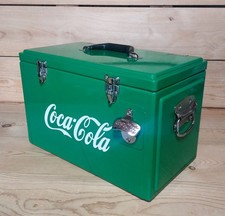 Kühlbox 25 Liter GRÜN Getränke Kühler 49x27x3cm + DRINK Coca Cola Flaschenöffner