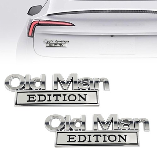 Old man edition auto emblem - old,