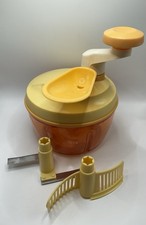 Tupperware Chef Quick Zerkleinerer 1,3 L Küchenmaschine Rührer 2 Messer Orange