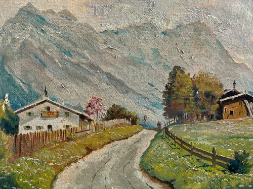 Altes ölgemälde bauernhof - ÖlgemÄlde,