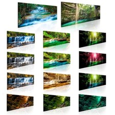 Wald Wasserfall Natur VLIES LEINWAND DEKO BILDER WANDBILDER XXL WOHNZIMMER