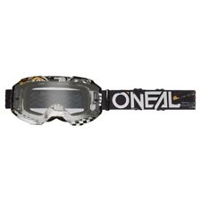 O'Neal B-10 Google Attack Crossbrille MX MTB Brille klares Glas black white 