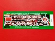 OSV FUSSBALL TICKET HANNOVER - FC ST.PAULI 2009 FUSSBALL TICKET SAMMLUNG