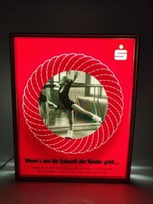 Sparkasse Leuchtreklame / Werbe Schild / Sammler Rar