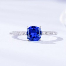 Damen Ring Saphir & Zirkon