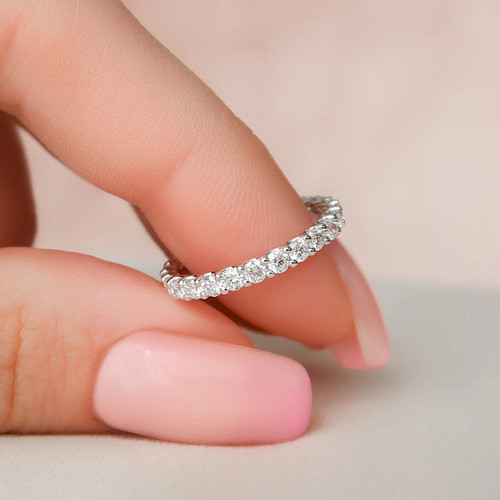 Diamant 14k gold rund - diamant, lab