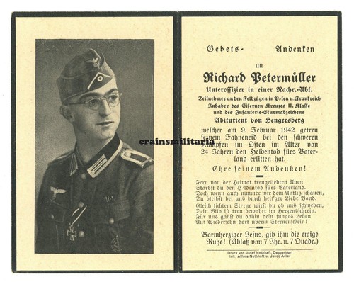 Orig sterbebild id soldat - sterbebild, 7.id