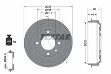 Brake Drum Textar 94049500