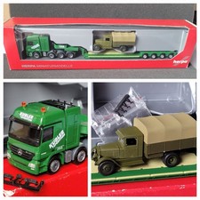 Actros Titan Kübler Schwertransporte Tieflade-Sattelzug + ZIS 5 Ladung 154635