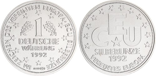 Brd silbermedaille 1oz 1992 - brd,