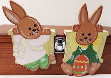 Kantenhocker Ostern " Hasen Kinder " Dekoration Holz 