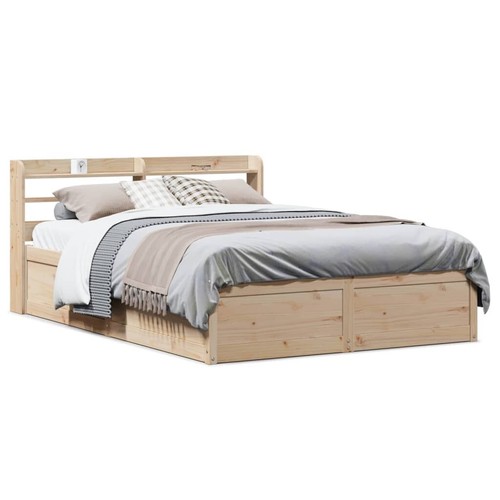 Massivholzbett mit kopfteil - mit,
