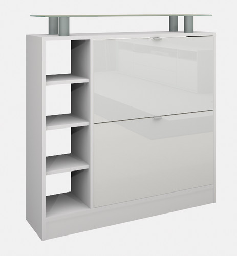Schuhschrank glasablage weiß - glasablage,
