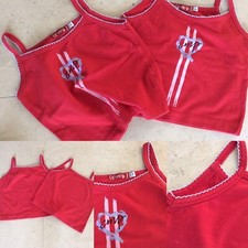 1 T-Shirt  Träger Shirt  Mädchen Gr. 110 116 rot Zwillinge CMP Italien Wie Neu