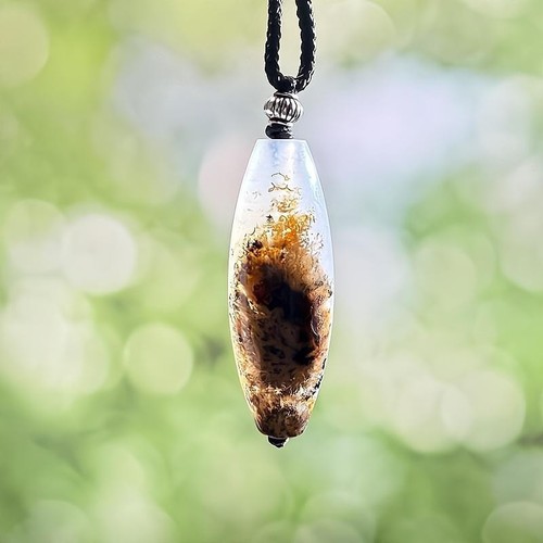 Amulett kette aus nepal mit - amulett-kette,