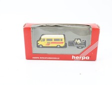 Herpa H0 043038 Modellauto Transporter MM 100 D "ADAC" mit Anhänger + Motorrad