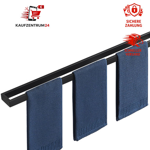 Handtuchhalter 80cm schwarz - 80cm,