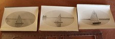 drei tolle alte Fotos - Segelboote - 1927