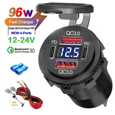 12v usb auto kfz - qc, pd