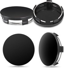 URAQT Radnabenkappen 60mm Schwarz | 4er Set Universal Nabendeckel ABS für Felgen