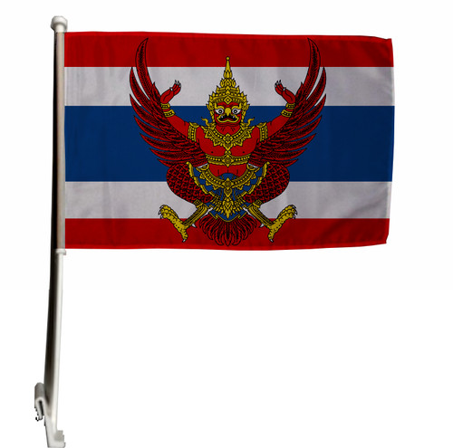 Autoflagge thailand mit wappen - thailand,