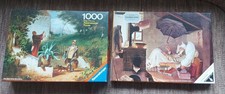 2 Ravensburger Puzzles. Motive Carl Spitzweg (Der Jugendfreund, Der arme Poet).