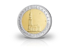 2 Euro 2008 Deutschland Fehlprägung Hamburger Michel mit alter Europakarte Präge