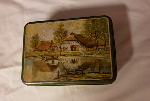 Shabby alte blechdose - alte,
