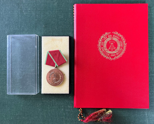 Ddr medaille urkunde - ddr,