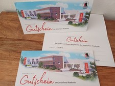 Jentschura Akademie Gutscheine 1x  150,-€  Wertschein  Insgesamt 3 vorhanden