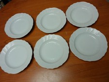 6 Suppenteller Hutschenreuther Dresden weiss  23,5 cm