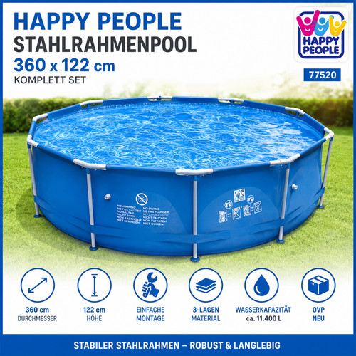 Happy people stahlrahmenpool - happy,
