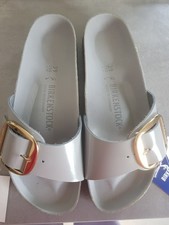 BIRKENSTOCK Madrid Big Buckle Naturleder Lack in Grau,Gr 39,Neu