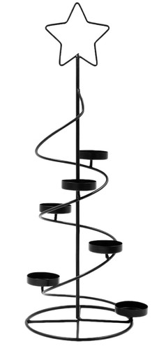 Teelichtspirale schwarz - teelichtspirale,