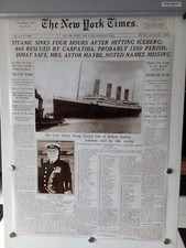 Titanic - Poster Newspaper -  wie neu !