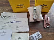 Breitling Chronomat 1996 Full Set Stahl Gold Top Zustsnd + Lederarmband